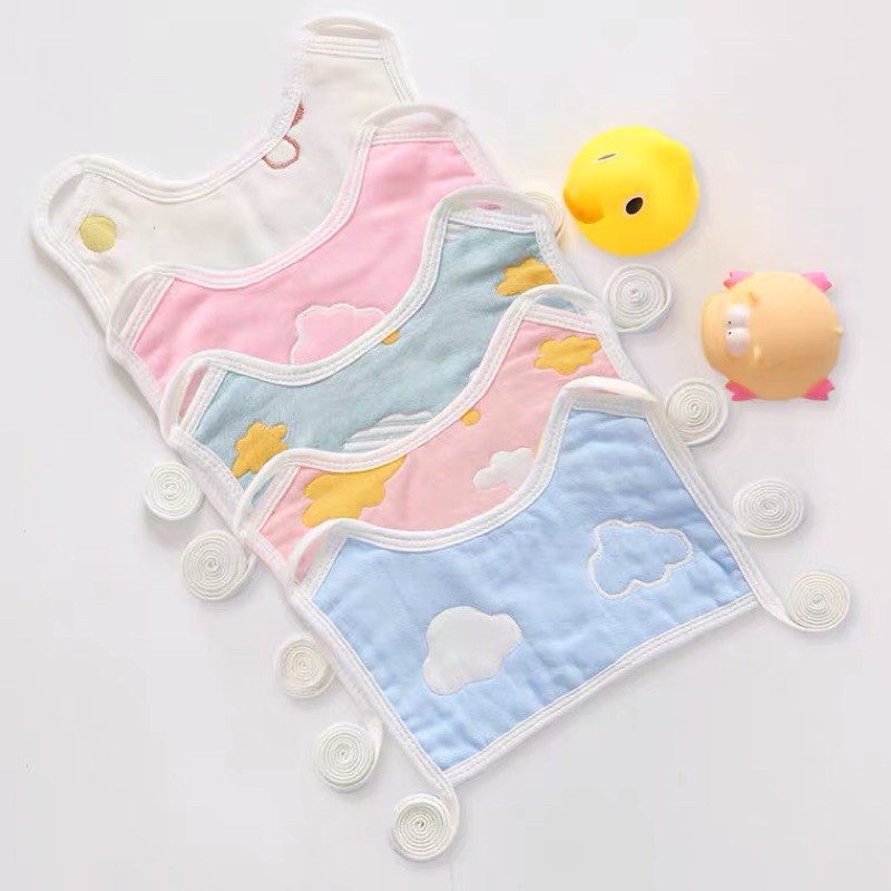 Bonstore yếm dãi chống giằng cho bé sơ sinh cotton