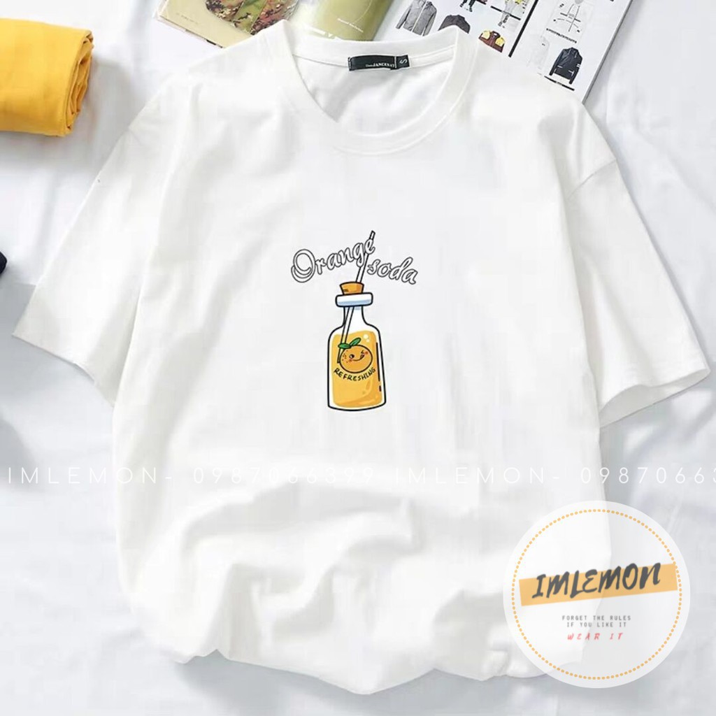 Áo Thun 4D Tay Lỡ Họa Tiết ORANGE SODA OVERSIZE SIÊU HOT 2019