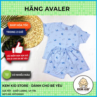 [Vải Cao Cấp] Bộ Avaler trơn gấu, vải thun lạnh siêu mát, mềm mịn thấm hút mồ hôi cho bé