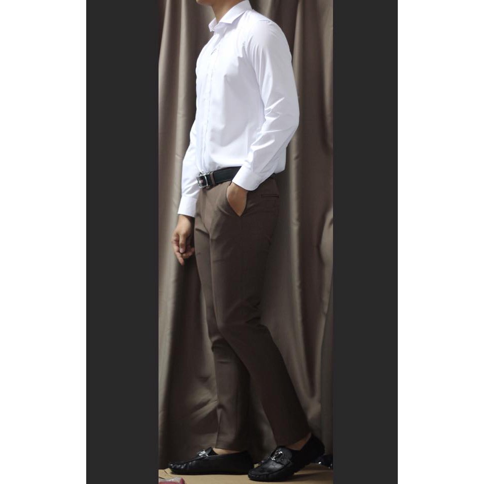 Quần âu nam màu đen chất vải mềm kiểu dáng SLIM phù hợp cho nam | BigBuy360 - bigbuy360.vn