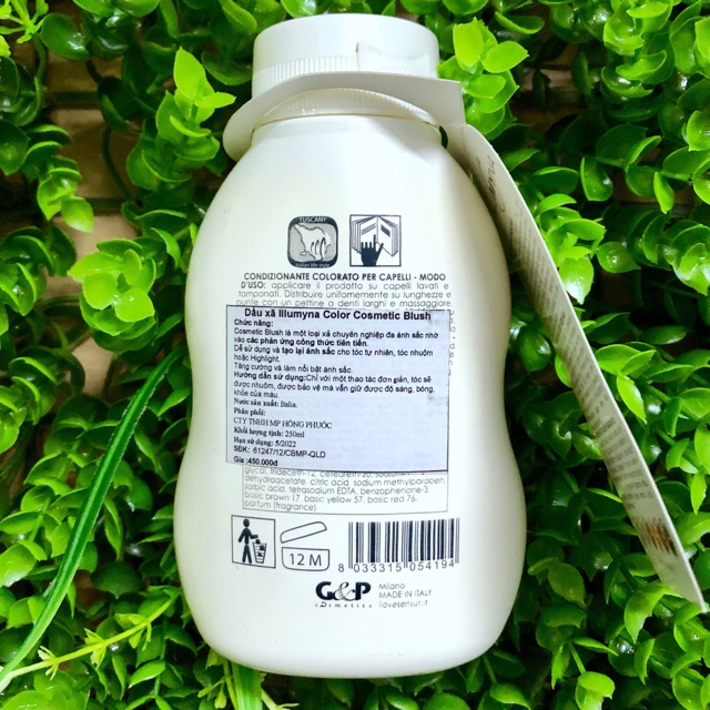 [+Tặng mũ trùm] Dầu xả (mặt nạ) tăng cường ánh sắc cho tóc nhuộm màu đồng cam Copper Sens.us Illamina Ý 250ml