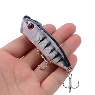 Mồi cá giả bằng nhựa cứng 6.5cm / 12g 3d 6 màu kèm móc câu
