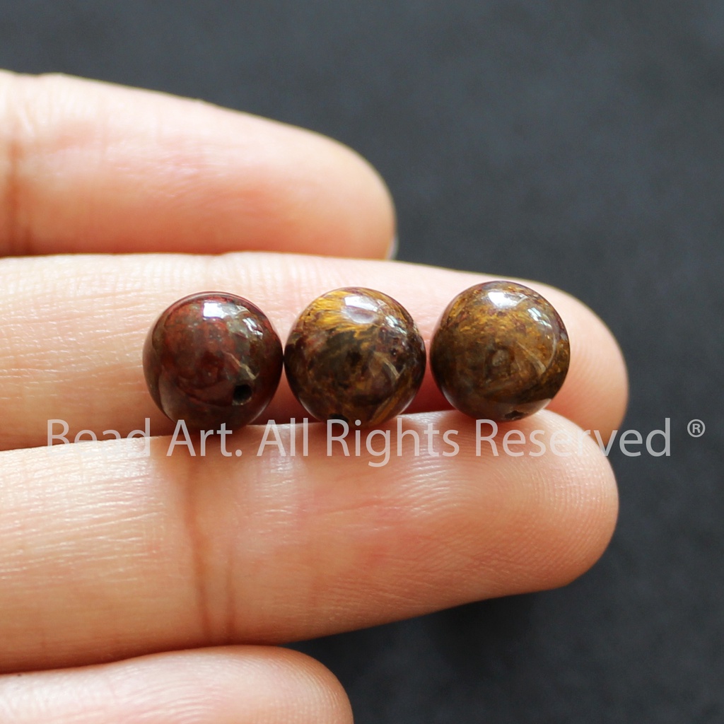 [1 Hạt] 8MM Đá Giông Bão (Pietersite) A, Đá Phối Vòng Tay Phong Thuỷ, Làm Trang Sức, Chuỗi Hạt S46 - Bead Art