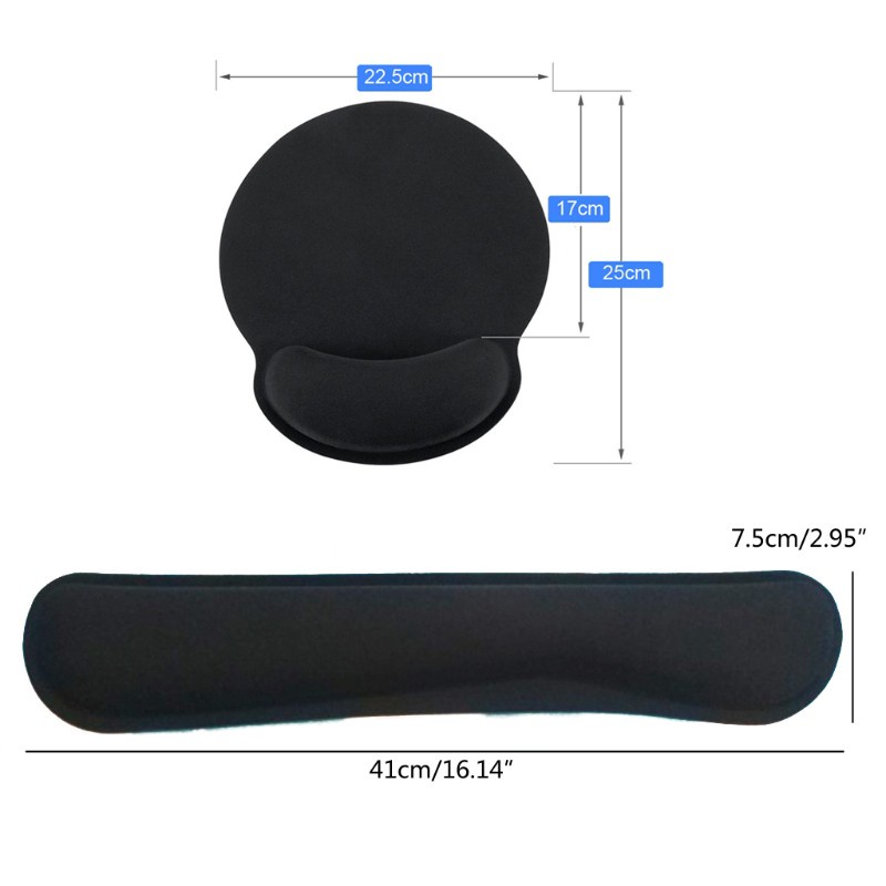 Utake Wrist Rest Mouse Pad Memory Foam Superfine Fibre Wrist Rest Pad Ergonomic Office