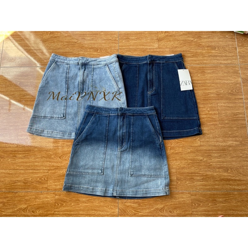 Chân váy jean chữ A