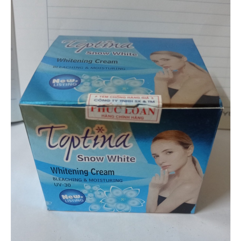 Kem dưỡng trắng da TOPTINA xanh biển ngừa nám, giảm thâm, tàn nhang 15g