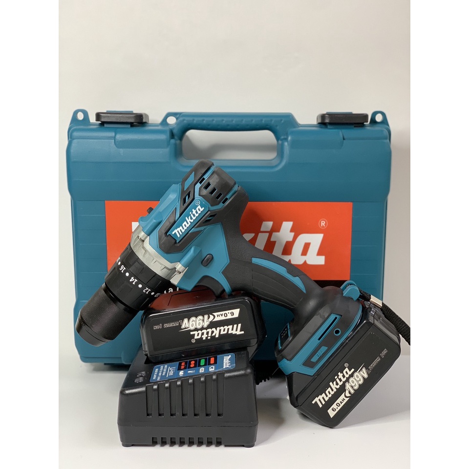 Máy Khoan Pin Makita 3 chức năng, khoan bắn vít siết ốc, có chế độ búa, sử dụng an toàn tiện lợi, Giá Rẻ - Chất Lượng
