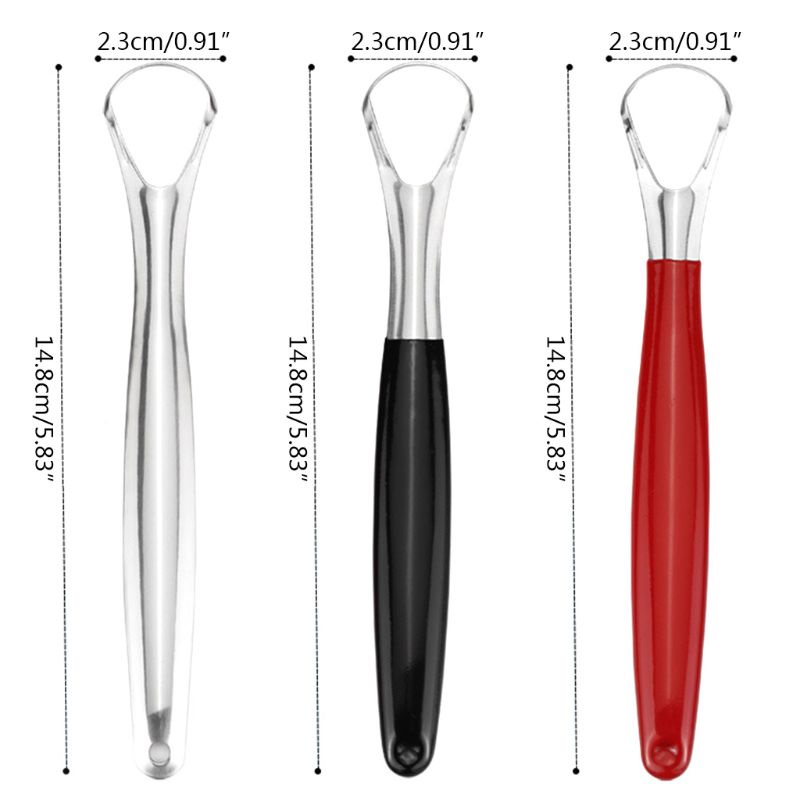 [Hàng mới về] Dụng cụ cạo lưỡi di động bằng thép không gỉ có thể tái sử dụng cho người lớn