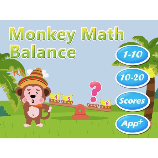 thẻ học Toán tiếng anh Monkey Math