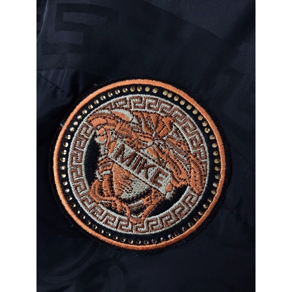 Áo khoác phao nam in vân cổ điển thương hiệu Versace cao cấp