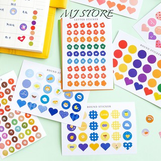 Sticker chữ - set 5 tấm - mjstore