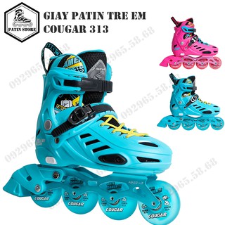 Giày patin trẻ em Cougar 313, giày patin 8 bánh đèn phát sáng giá tốt