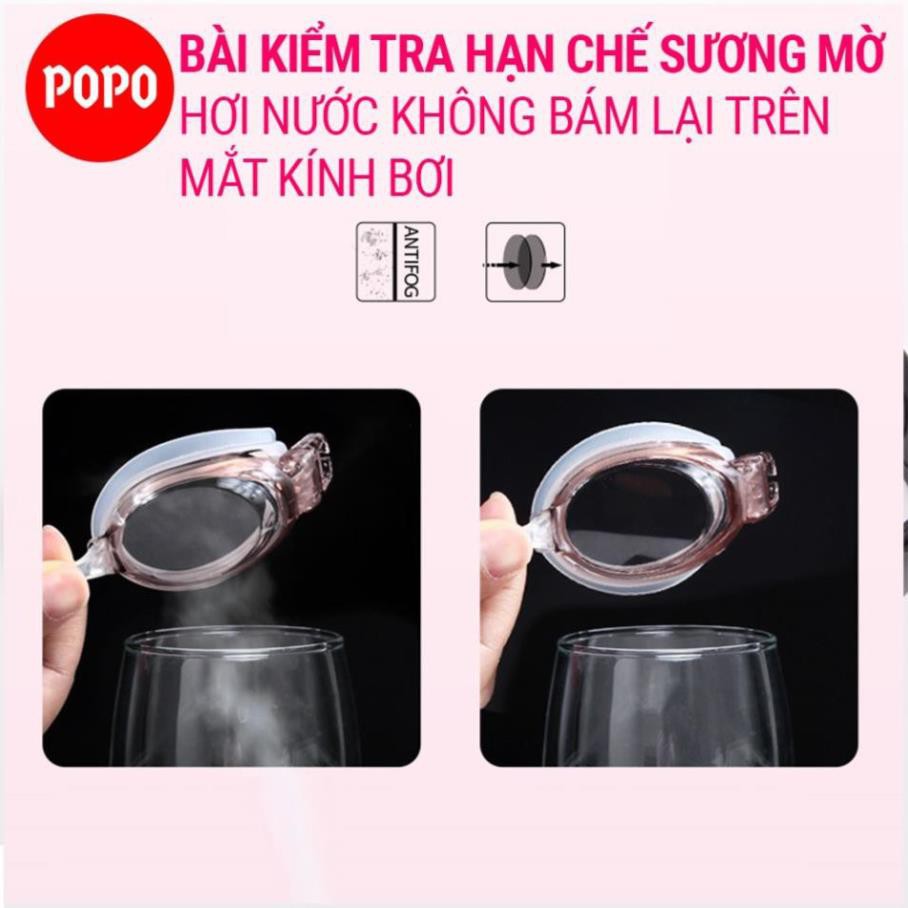 Kính bơi cận người lớn nam nữ trẻ em 5100 POPO kiếng bơi có độ cận thị từ 1.5 độ đến 8.0 độ chống UV