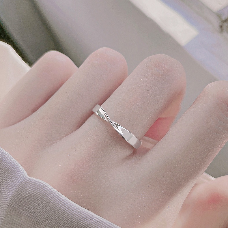 Nhẫn đeo tay thời trang nữ họa tiết xoắn phong cách Hàn Quốc nhẹ nhàng nữ tính Basic Jewelry N09