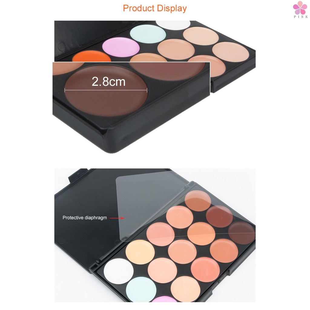 Bảng kem che khuyết điểm 15 màu chống nước chuyên nghiệp | BigBuy360 - bigbuy360.vn