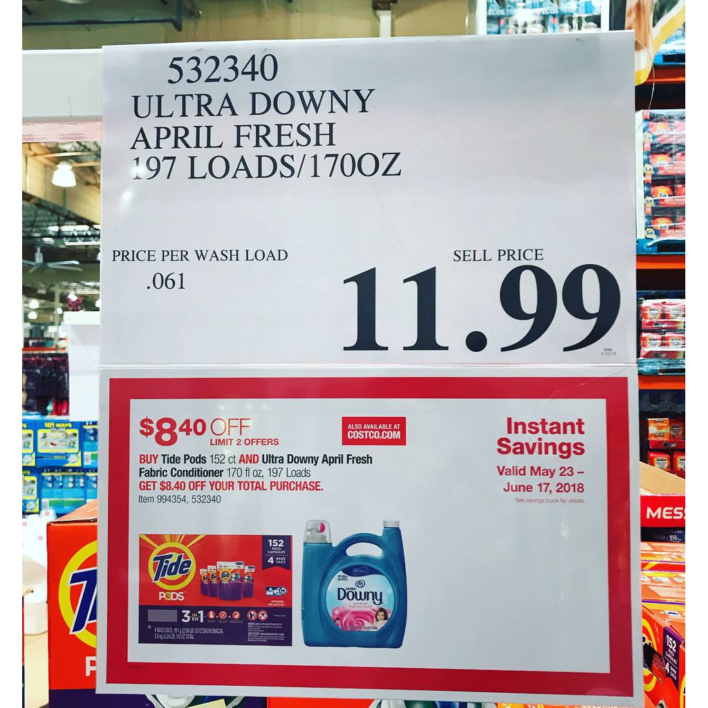 NƯỚC XẢ VẢI DOWNY ULTRA CONCENTRATED APRIL FRESH 244 LOADS CAN 4.88L THƠM NGÁT HƯƠNG MỀM MỊN QUẦN ÁO (CHUẨN COSTCO USA)