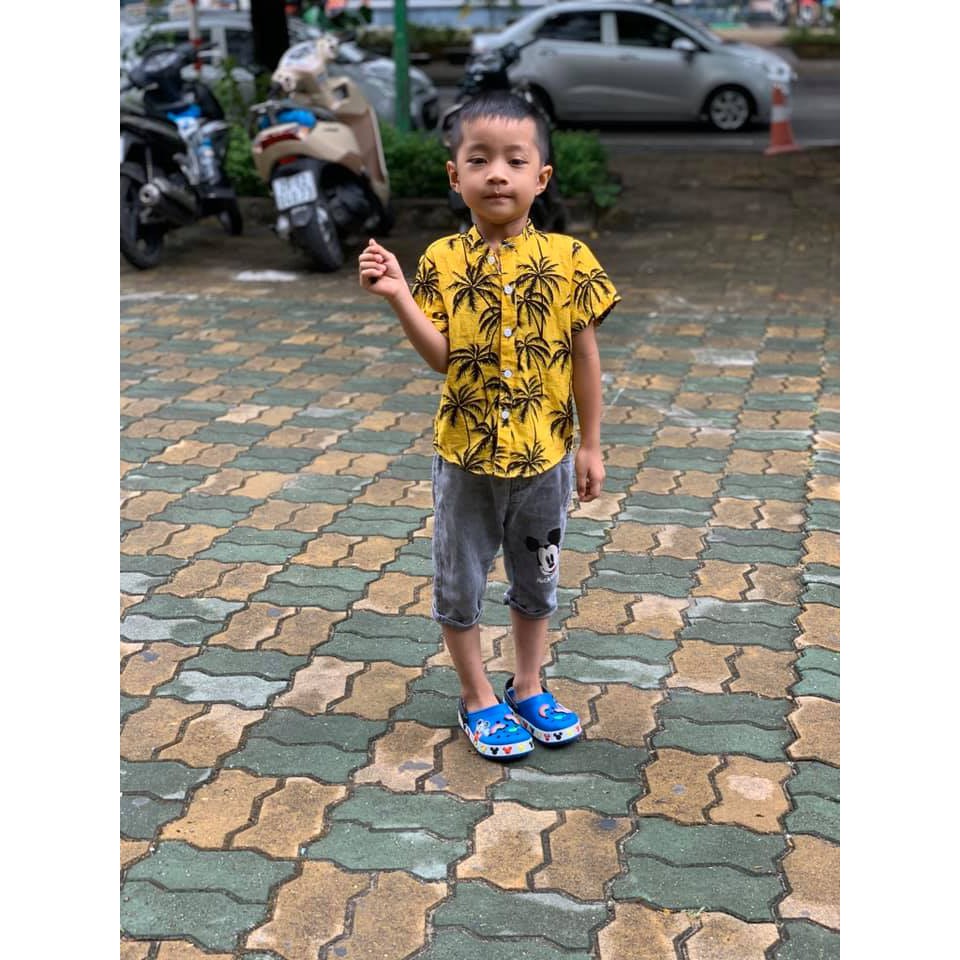 [Tặng jibit] - Sục Bé Trai - Dép Bít Đầu In Hình 3D Mickeyy êm mềm nhẹ, chống trơn trượt