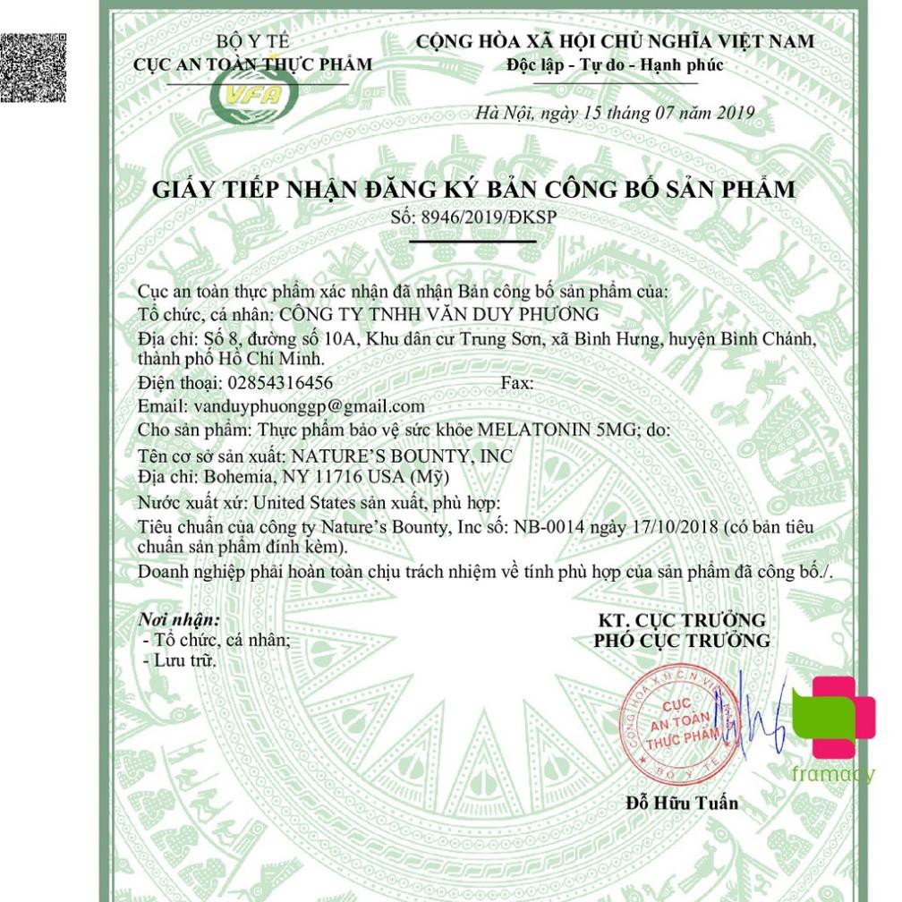 Viên uống Nature’s Bounty Melatonin 5mg, USA (60/90v) điều hòa giấc ngủ, hỗ trợ ngủ ngon cho người lớn từ 18 tuổi | BigBuy360 - bigbuy360.vn