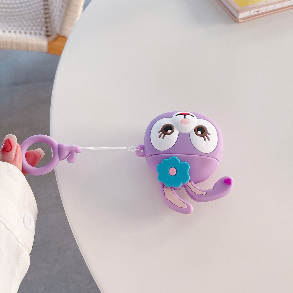 Vỏ Bảo Vệ Hộp Sạc Tai Nghe Airpods 3/1/2 pro bluetooth Không Dây Chất Liệu Silicon Mềm Họa Tiết Hoạt Hình 3D