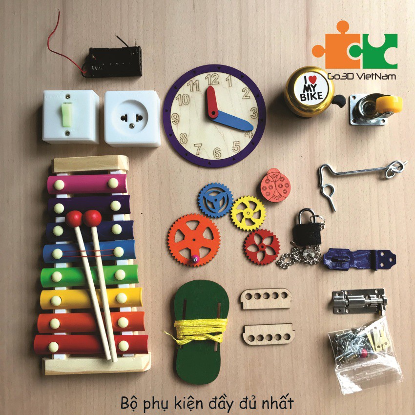 Bộ phụ kiện làm busy board bảng bận rộn đầy đủ nhất-20 món đồ-Made in VN