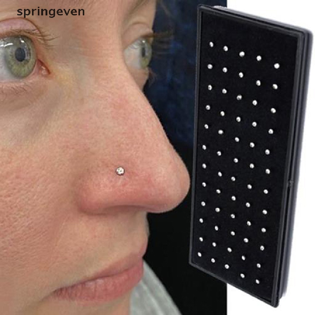 Set 40 / 60 Khuyên Mũi Bằng Thép Không Gỉ Cá Tính