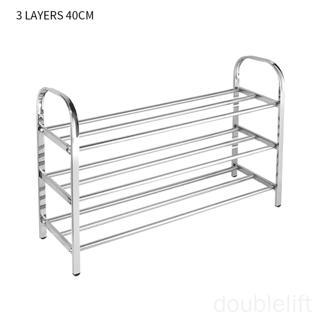 Shoes Rack Organizer Multi-layer Stainless Steel Shoe Tower Storage Shelf for Living Room Doorway doublelift store