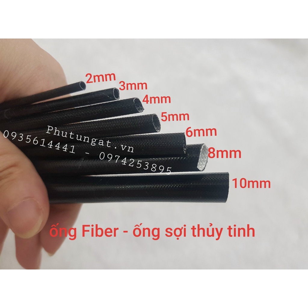 Ống Fiber_ống luồn dây điện chống cháy sợi thủy tinh 2mm 3mm 4mm 5mm 6mm 8mm 10mm