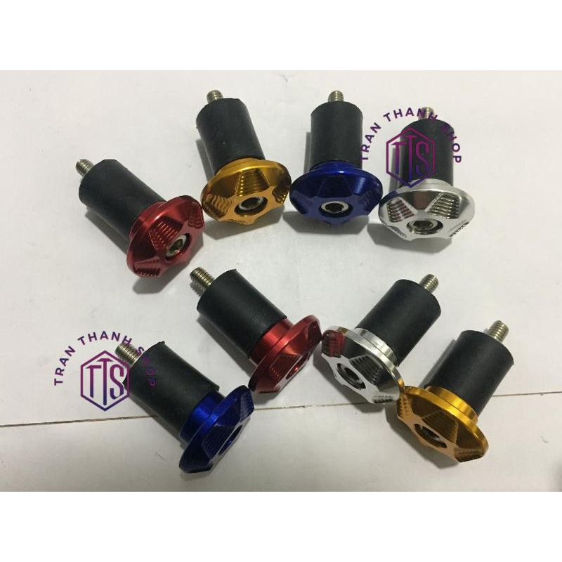 Gù tay lái xe máy NHÔM CNC - TTS02 ( Đỏ ánh kim )