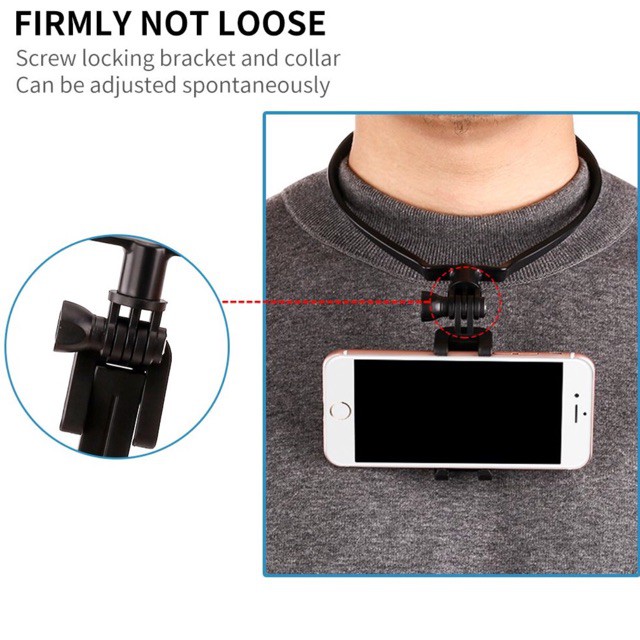 CÀI ĐEO ĐIỆN THOẠI LIVE STREAM TREO TRÊN CỔ TIỆN LỢI SELFIE STICKS HANGING ON NECK