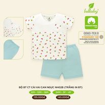 Bộ cộc tay trái cây nhiệt đới cotton Lullaby