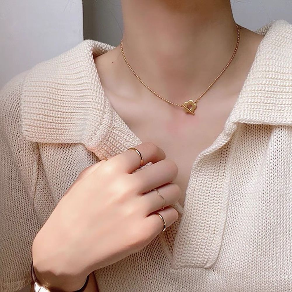 Vòng cổ/ Vòng tay SKJK bằng hợp kim mặt hoa rỗng thời trang bohemian phong cách Hàn Quốc cho nữ