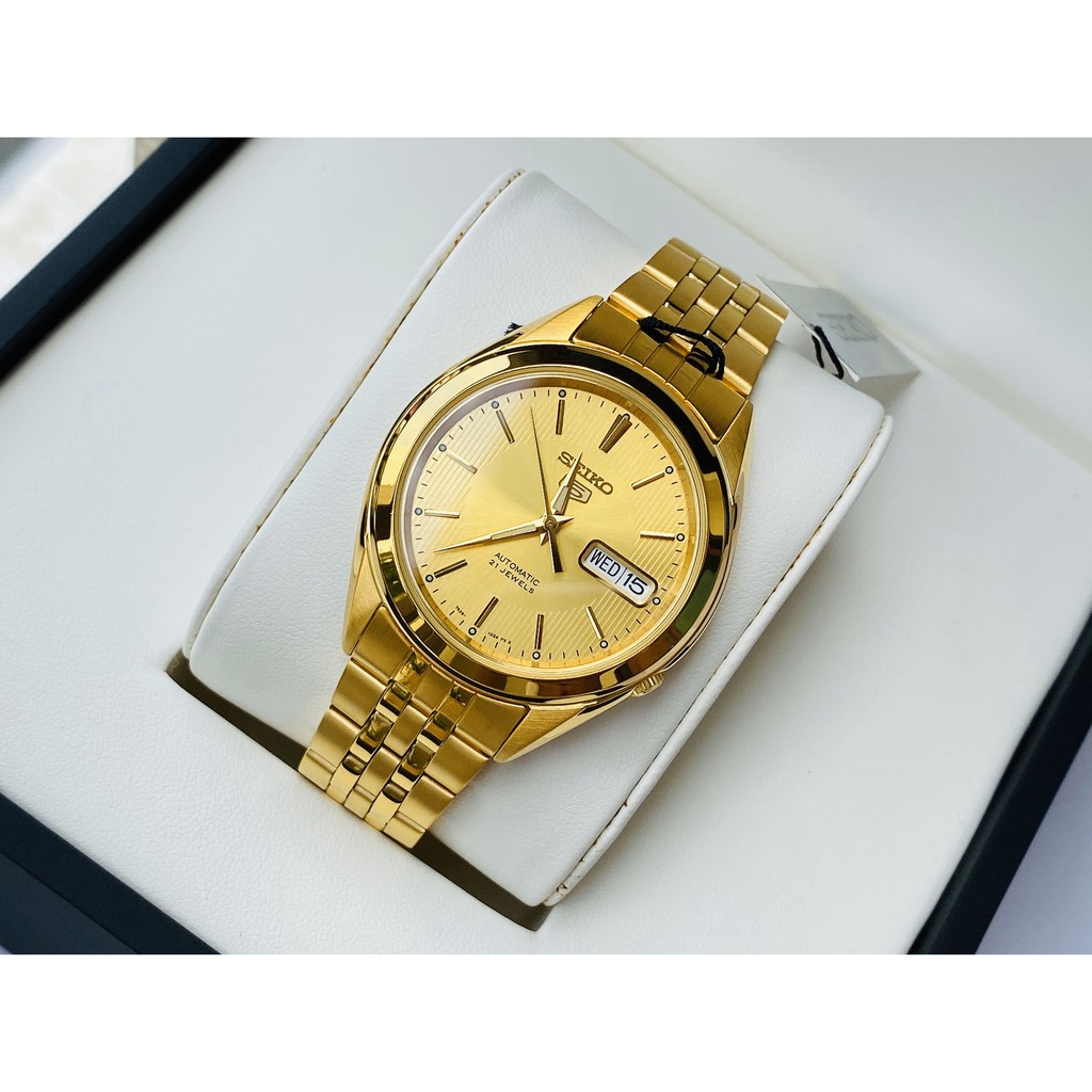 ĐỒNG HỒ NAM SEIKO 5 AUTOMATIC mạ PVD VÀNG nguyên khối