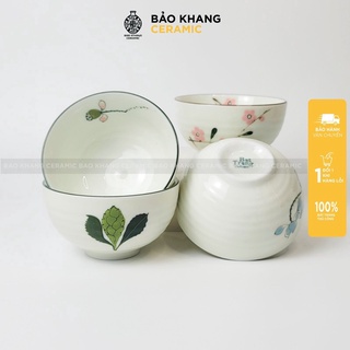 Chén sứ - bát ăn dặm họa tiết vẽ tay thủ công Gốm Sứ Bát Tràng