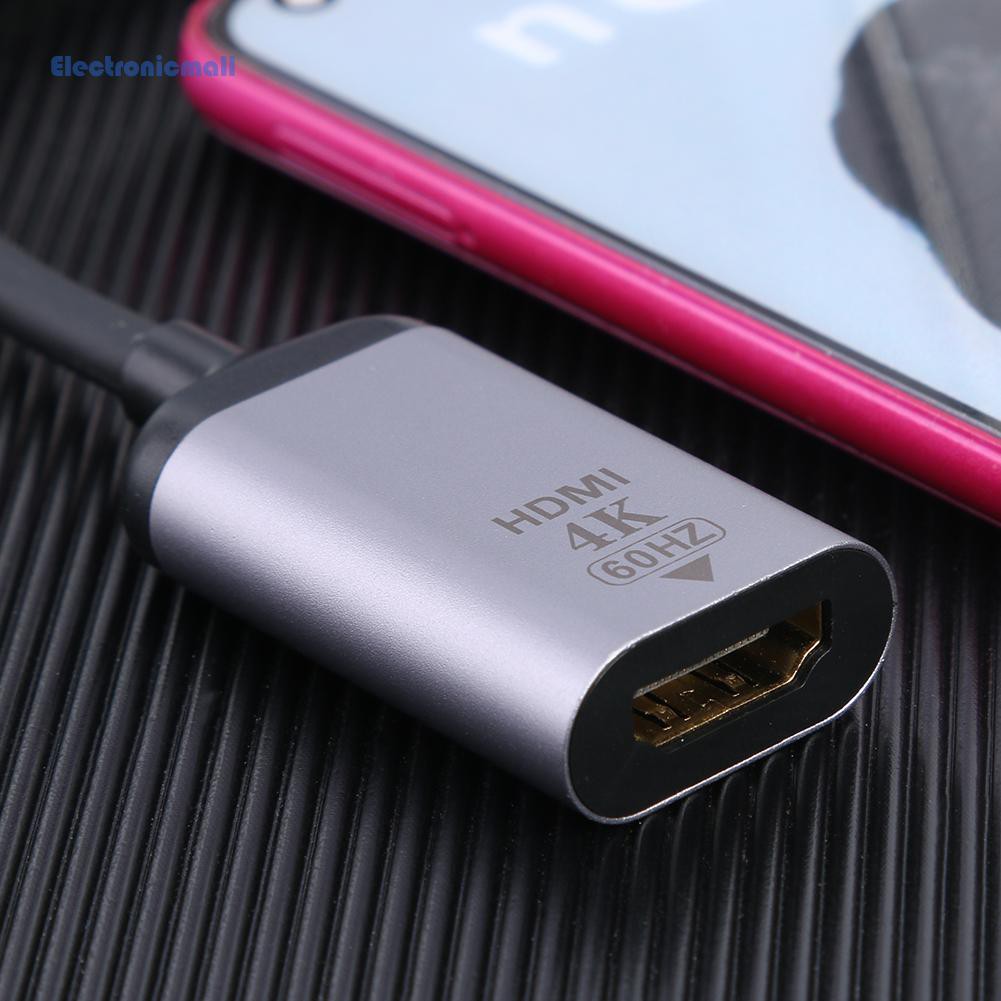 Đầu Chuyển Đổi Điện Tửmall01 Usb Type C Sang Hdmi 4k 10cm Cho Laptop / Điện Thoại / Máy Tính Bảng