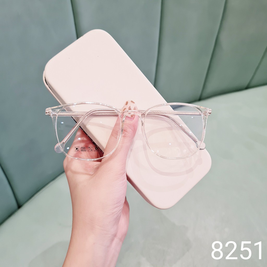 Gọng kính cận vuông bo góc 8251 mắt kính thời trang nam nữ LAMY