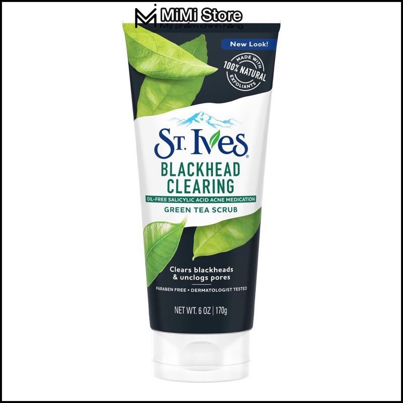 [Hàng Chính Hãng] Tẩy Da Chết Làm Sạch Mụn Đầu Đen Chiết Xuất Trà Xanh St.Ives Blackhead Clearing Green Tea Scrub 170g