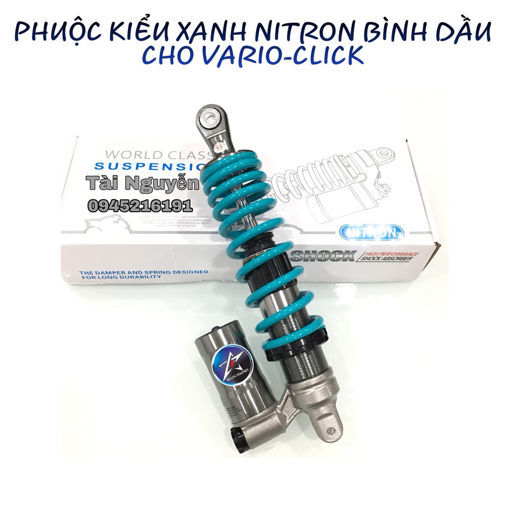 PHUỘC KIỂU XANH NITRON BÌNH DẦU DƯỚI CHO VARIO/CLICK