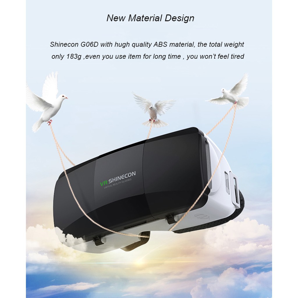 Kính thực tế ảo 3D VR SHINECON 6 cho điện thoại 3.5&quot; - 6.0&quot; G06 và G06E Android IOS