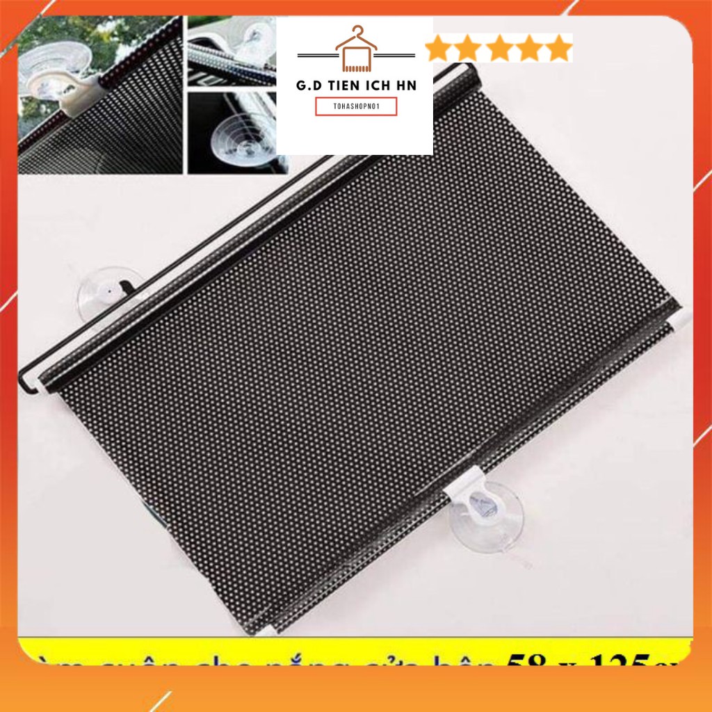 Rèm Che chắn nắng, chống tia uv tự cuộn gọn gàng cho ô tô, cửa kính - LỚN 58 x 125cm