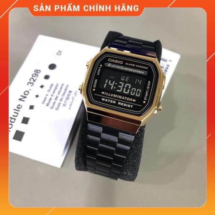 [FullBox] Đồng hồ nam Casio A168 Full Box cổ điển, chống nước, dây thép không gỉ, lịch sự, thời trang | BigBuy360 - bigbuy360.vn