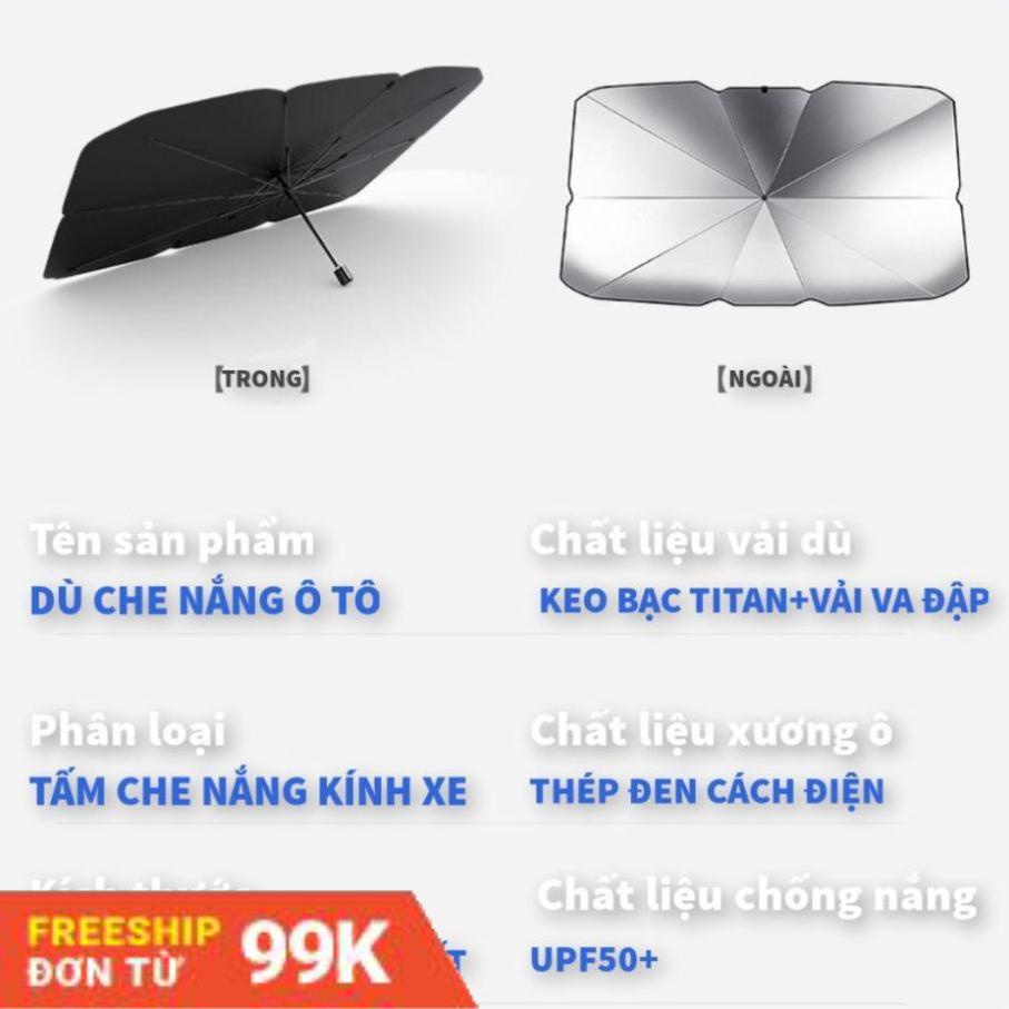 [Giảm 50%]  Ô Che Nắng Kính Lái Xe Ô tô - Bảo vệ nội thất ô tô - Dù che nắng kính lái xe hơi- chống tia UV