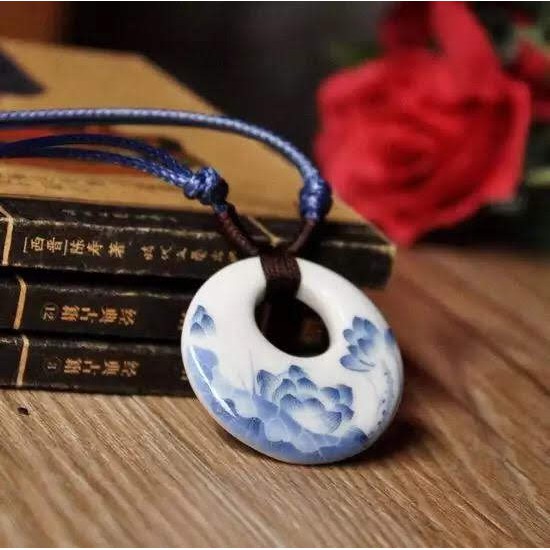 Vòng gốm đeo cổ bình an hàng có sẵn