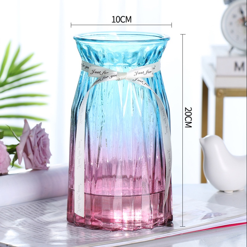 Bình cắm hoa thuỷ tinh đa giác 20cm decor trang trí tiện dụng, sang trọng, tinh tế B024