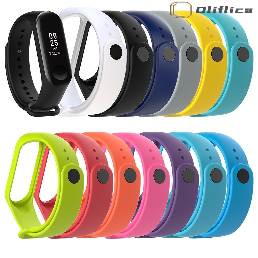 Dây Đeo Silicon 220mm Thay Thế Cho Đồng Hồ Thông Minh Xiaomi Miband 3