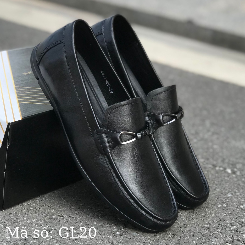 Giày lười nam Alo Davin Da Bò Cao Cấp GL20