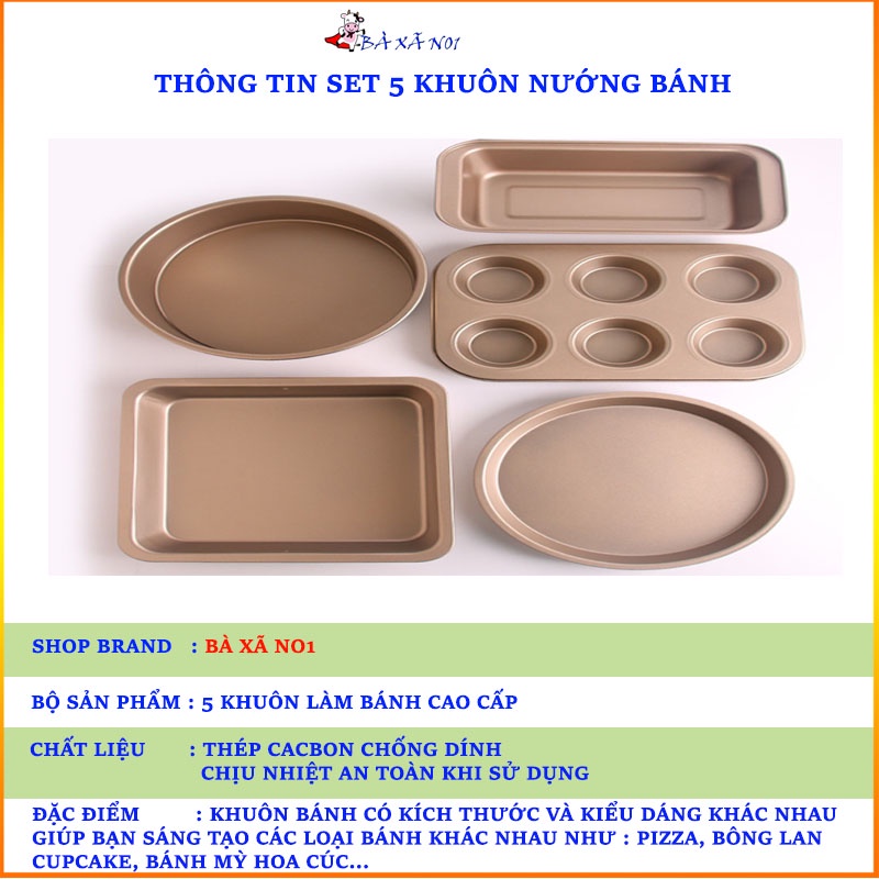 Khuôn làm bánh cao cấp chống dính - Khuôn nướng bánh cupcake, pizza, bánh mì bằng thép carbon an toàn