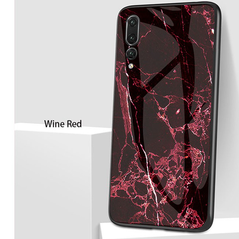 Vỏ vivo v7 v7plus v9 v11 v11i v15 v15pro v17pro v17 / v19 y15 / y17 / y12 y11 y19 vỏ đá cẩm thạch kính cường lực + khung tpu mềm