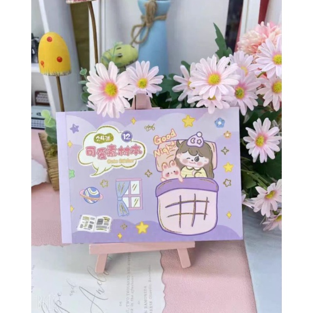 Sổ sticker 24 trang cỡ đại 15cm siêu đẹp mã YD-A6TZ01, có clip