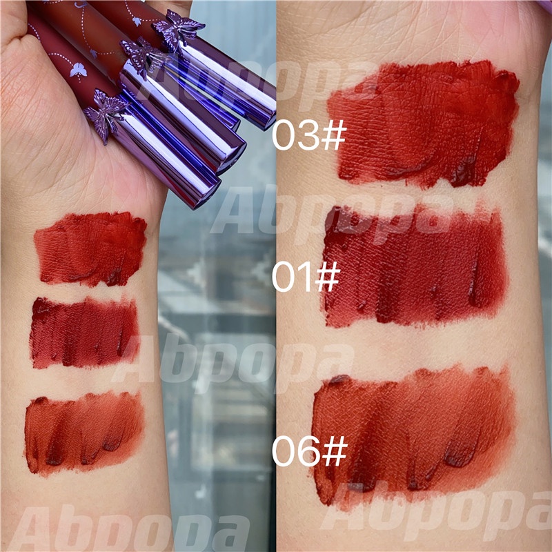 Cace Abpopa® Son Môi Mềm Mịn Lâu Trôi Chống Thấm Nước Màu Tím Thời Trang