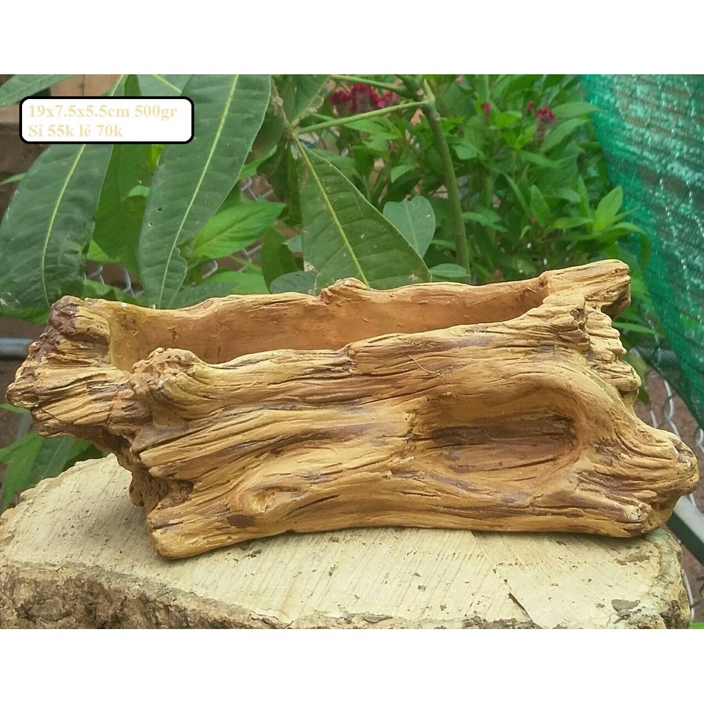 Chậu giả gỗ - chậu trồng cây